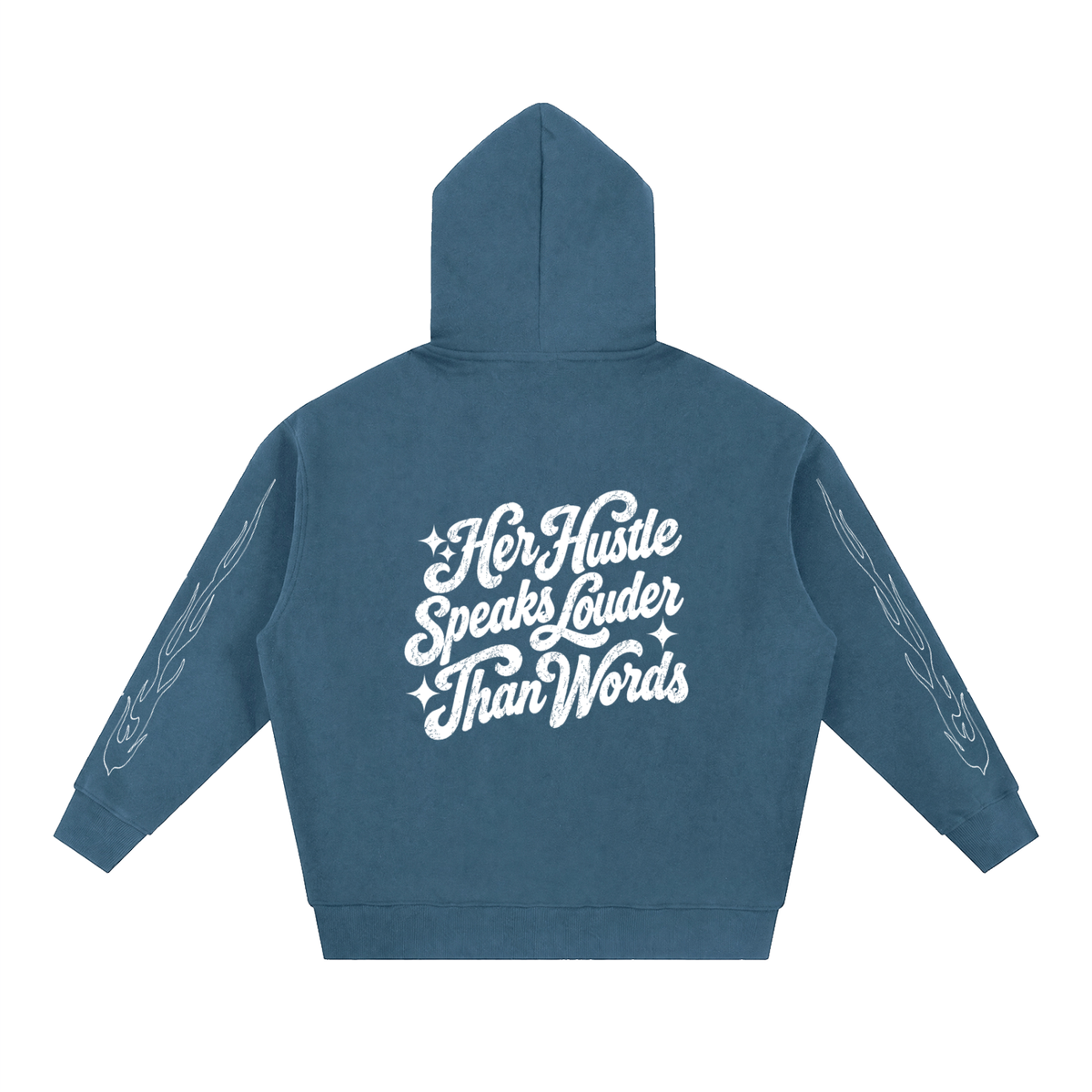 She Stack Too “HER HUSTLE” Essential Oversized Fleece Boxy Hoodie