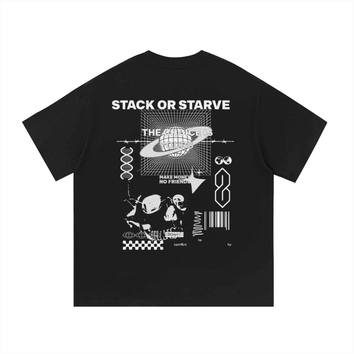 Stack Or Starve “Owl” Essential Cotton T-Shirt