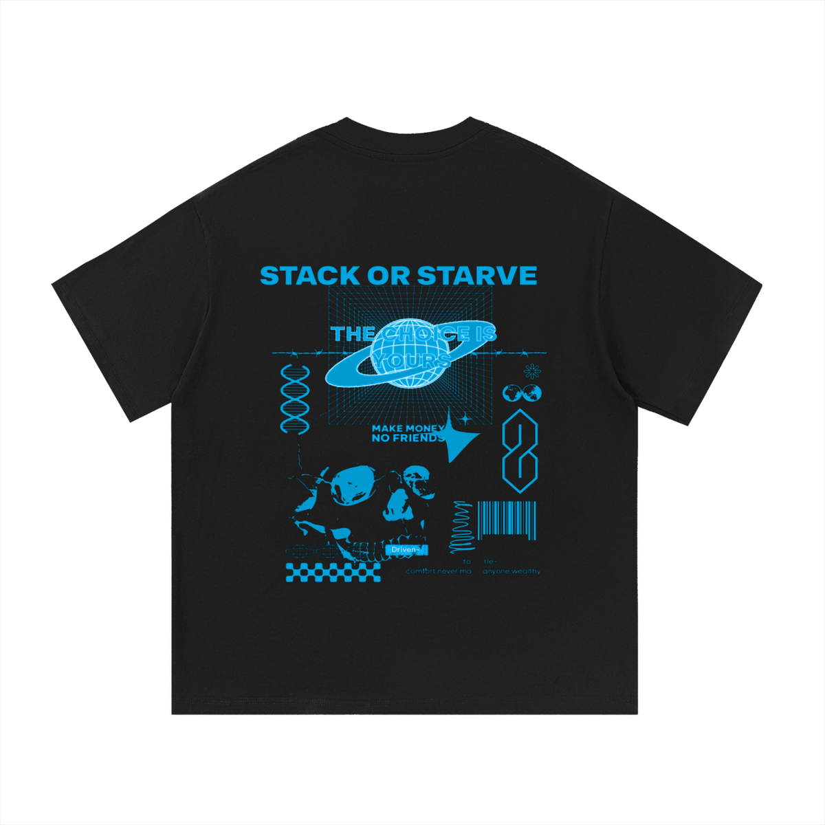 Stack Or Starve “Space Man” Essential Cotton T-Shirt