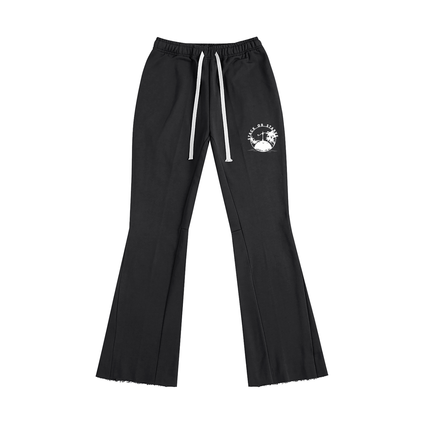 Stack or Starve Flared Track Pants – Island Logo Edition