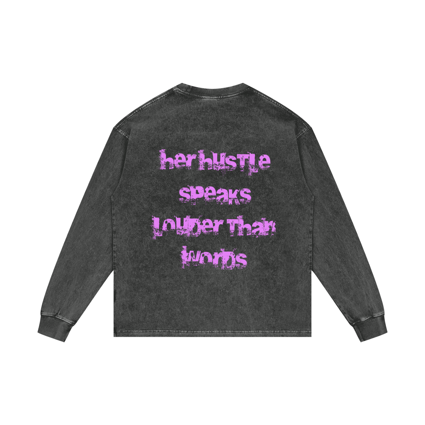 Acid Wash Oversize Long Sleeve T-Shirt