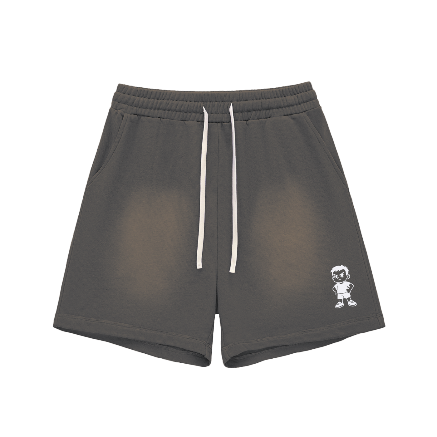 Stack Or Starve Sun Fade Raw Edge Cotton Shorts