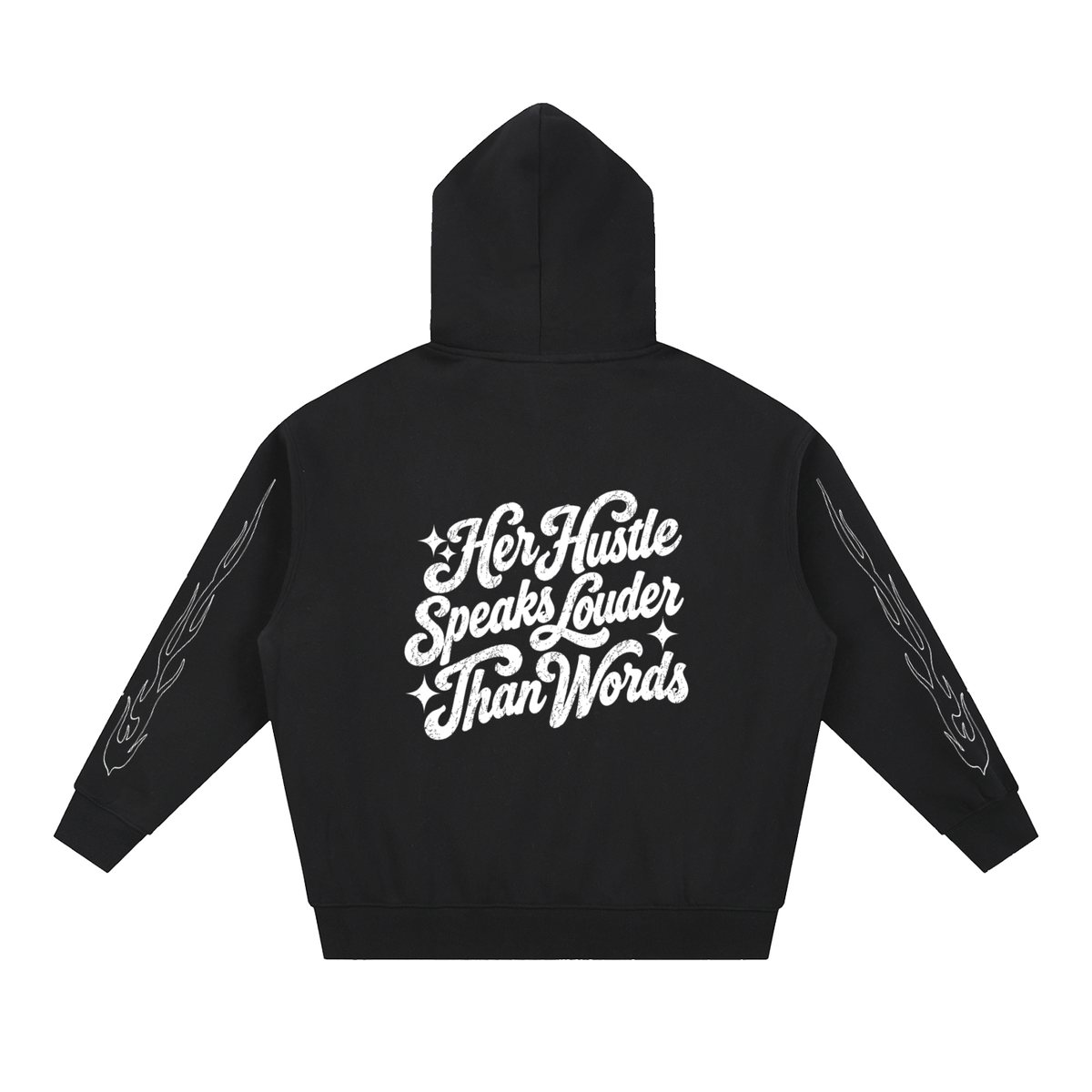 She Stack Too “HER HUSTLE” Essential Oversized Fleece Boxy Hoodie