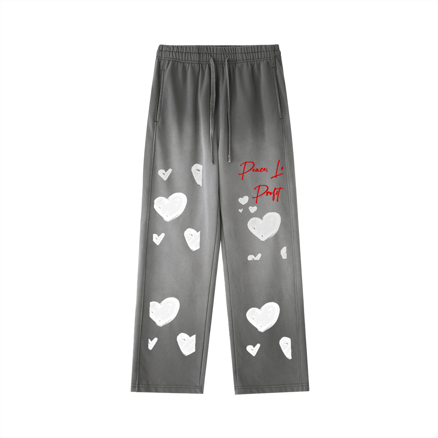 Vintage Washed Gradient Straight-Leg Sweatpants