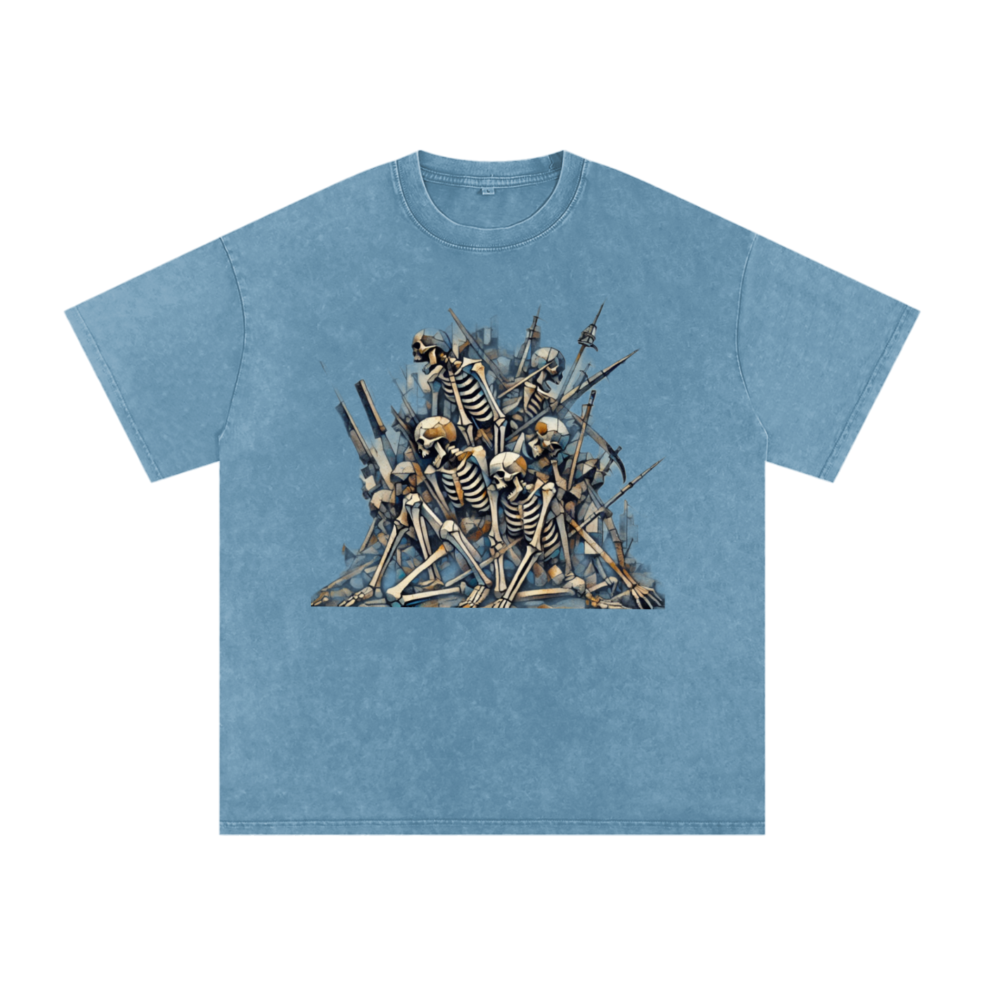 Stack or Starve “No Grey Area” Skeleton War Graphic Tee
