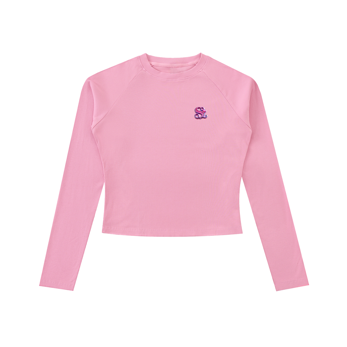 Dyed Washed Raglan Long Sleeve Slim T-Shirt