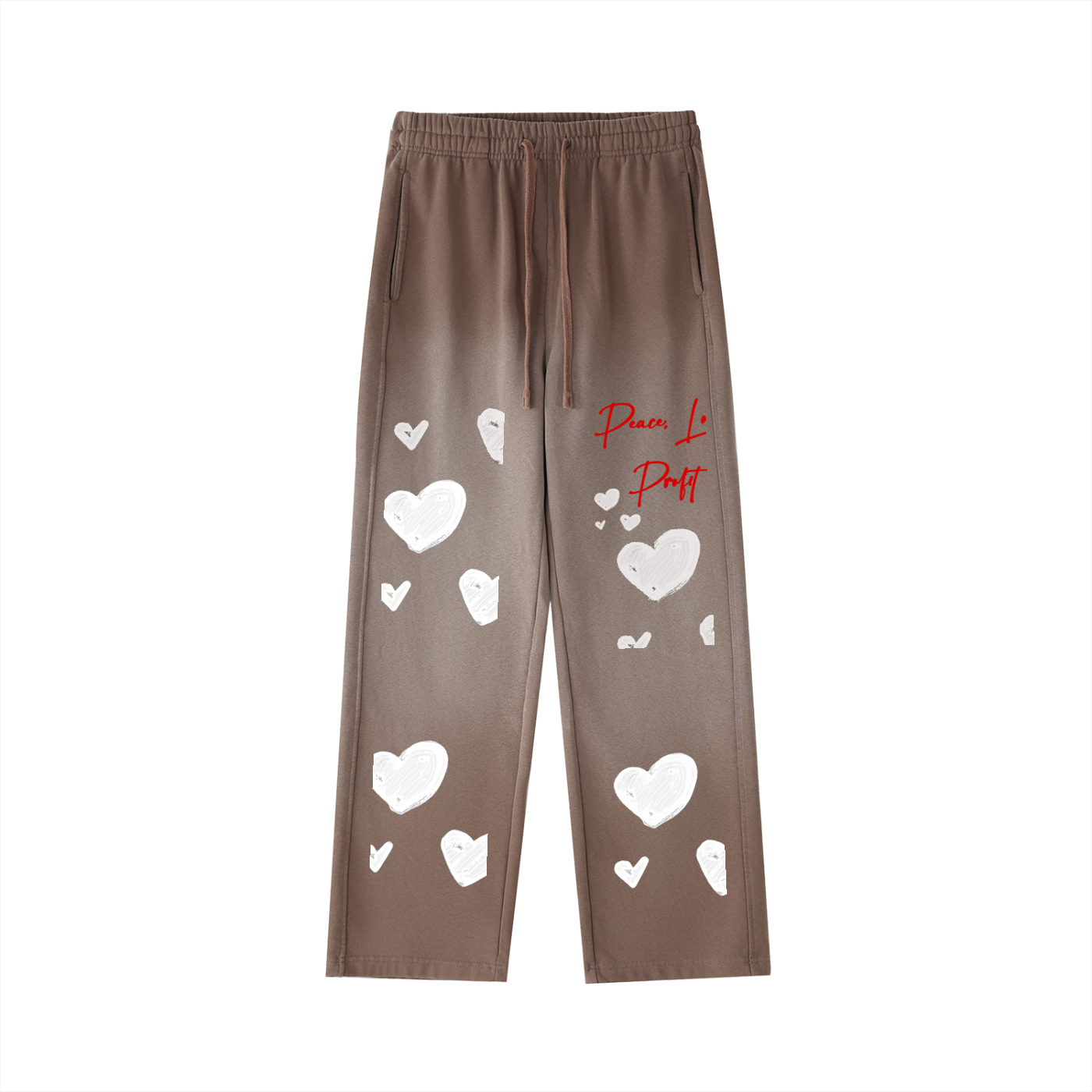 Vintage Washed Gradient Straight-Leg Sweatpants