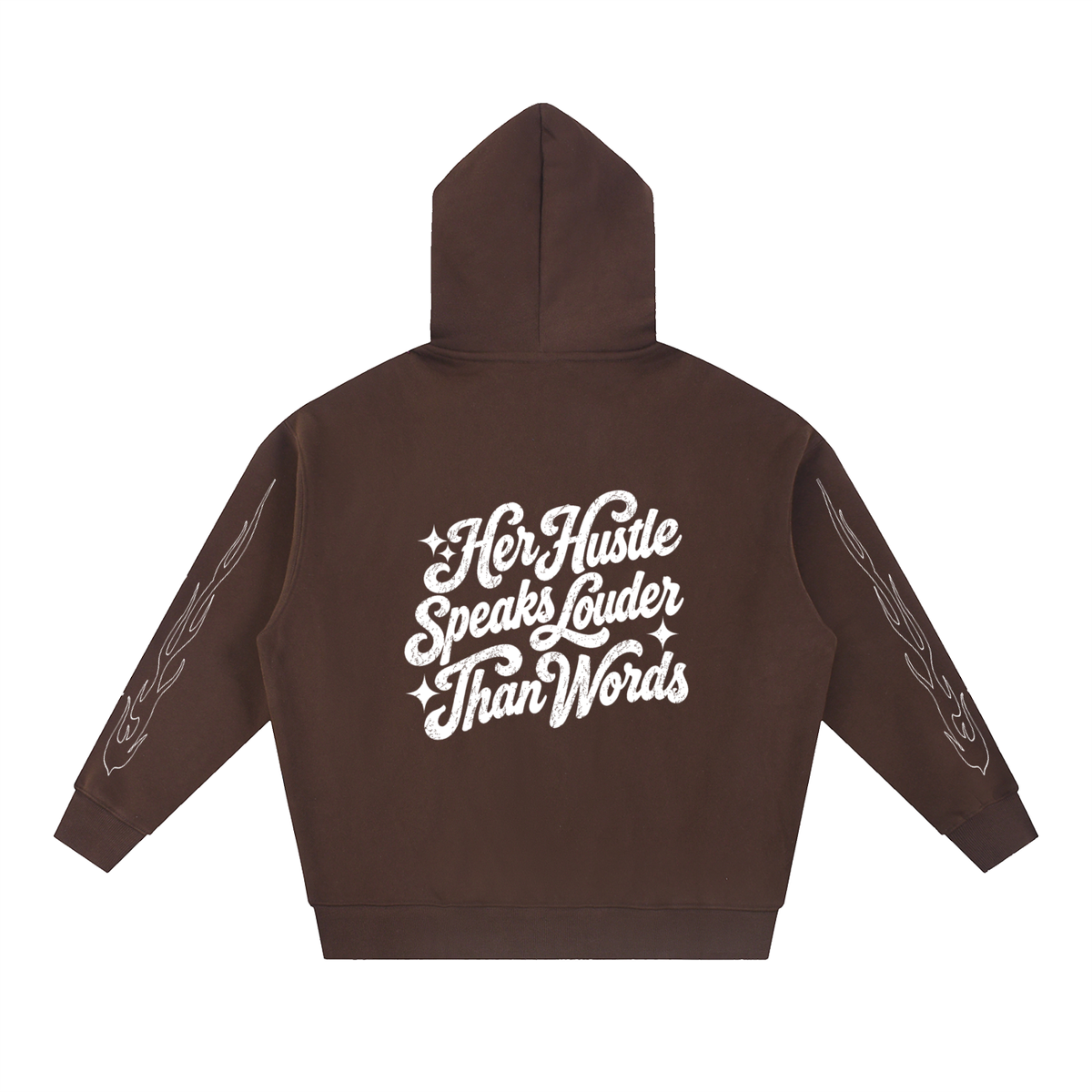 She Stack Too “HER HUSTLE” Essential Oversized Fleece Boxy Hoodie