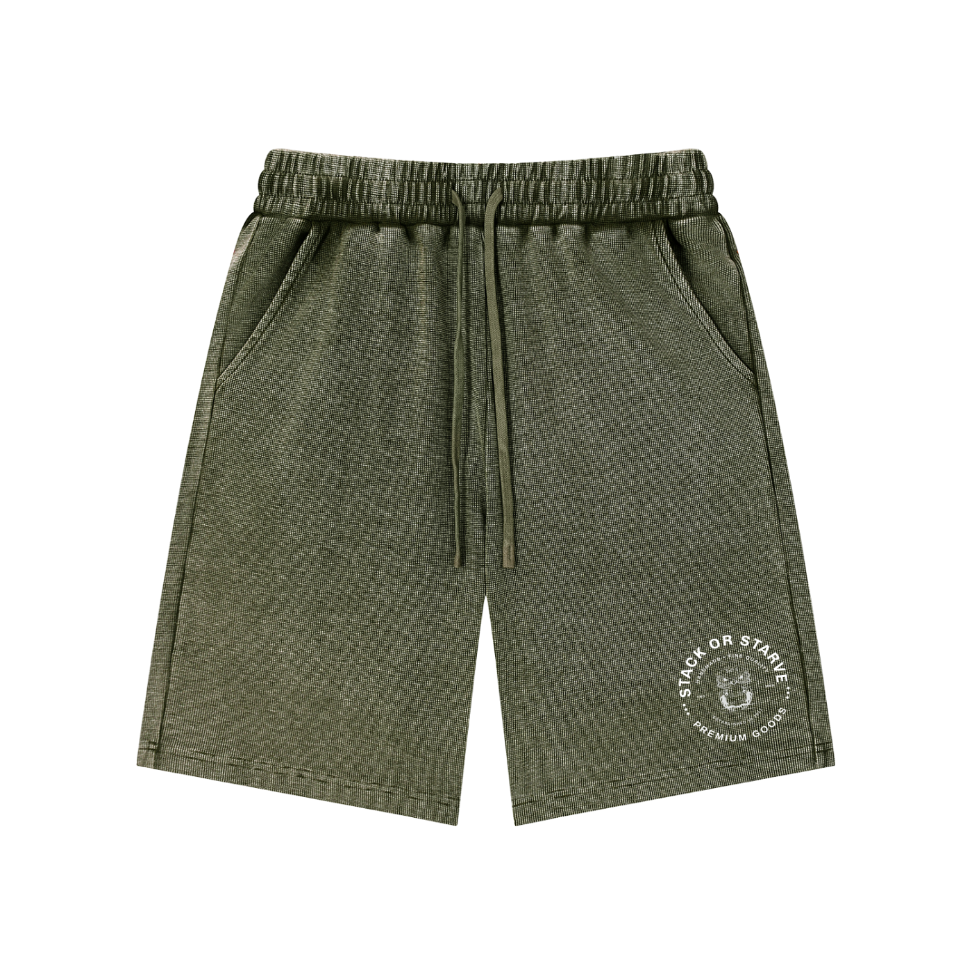 Mineral Wash Waffle Knit Shorts