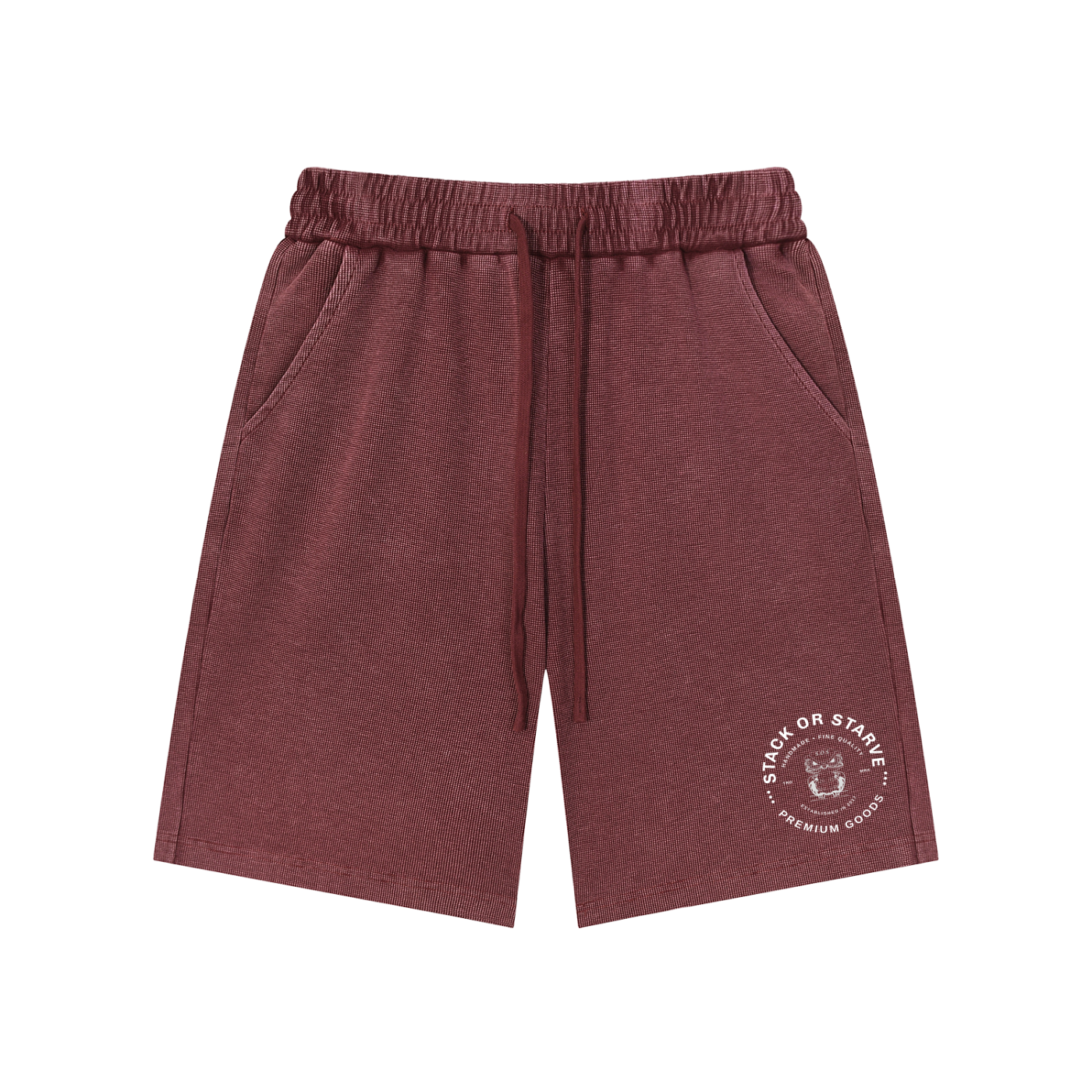 Mineral Wash Waffle Knit Shorts