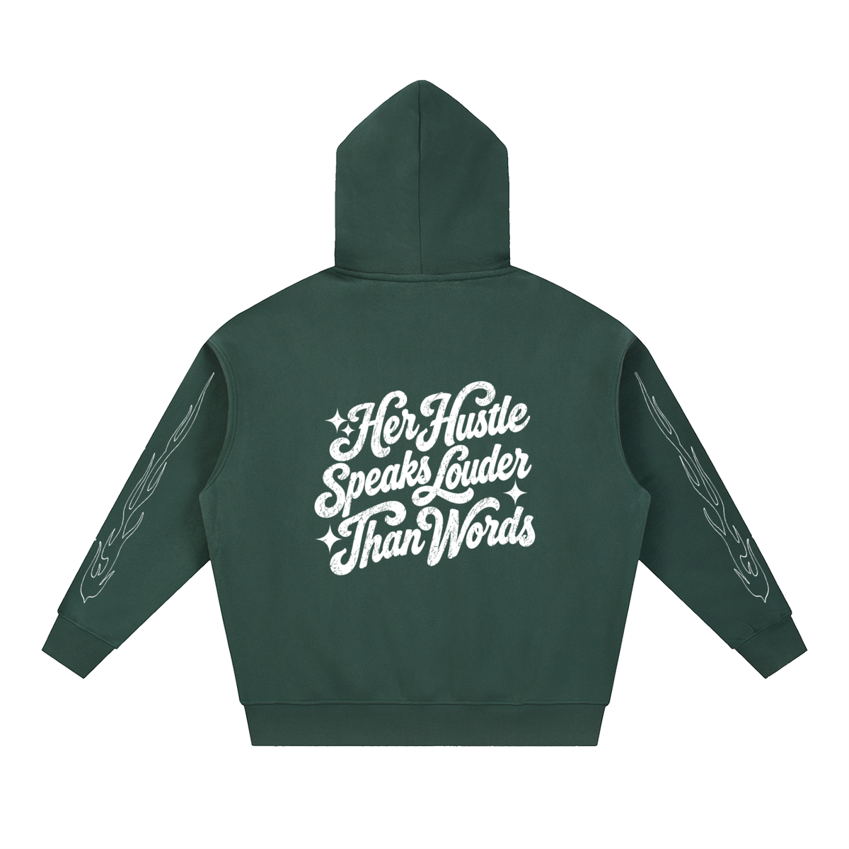 She Stack Too “HER HUSTLE” Essential Oversized Fleece Boxy Hoodie