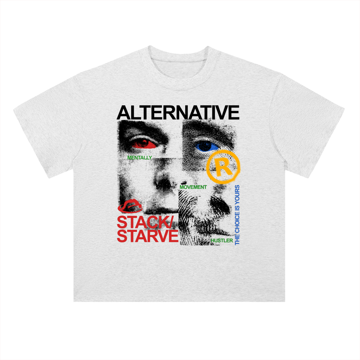 Stack Or Starve “Alternative” Heavyweight Drop Shoulder Cotton T-Shirt