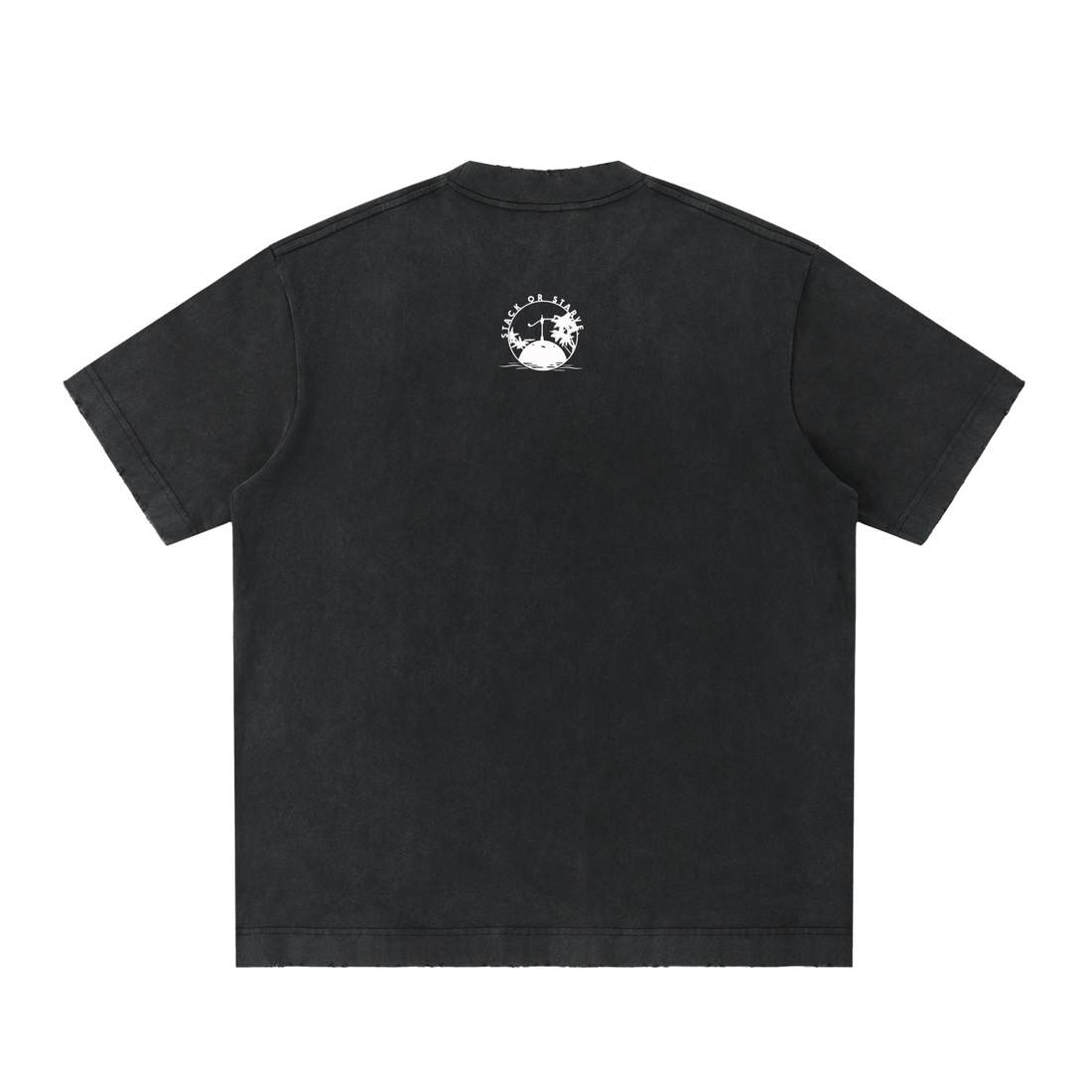 Stack or Starve Disorder Heavyweight Vintage Washed Frayed T-Shirt