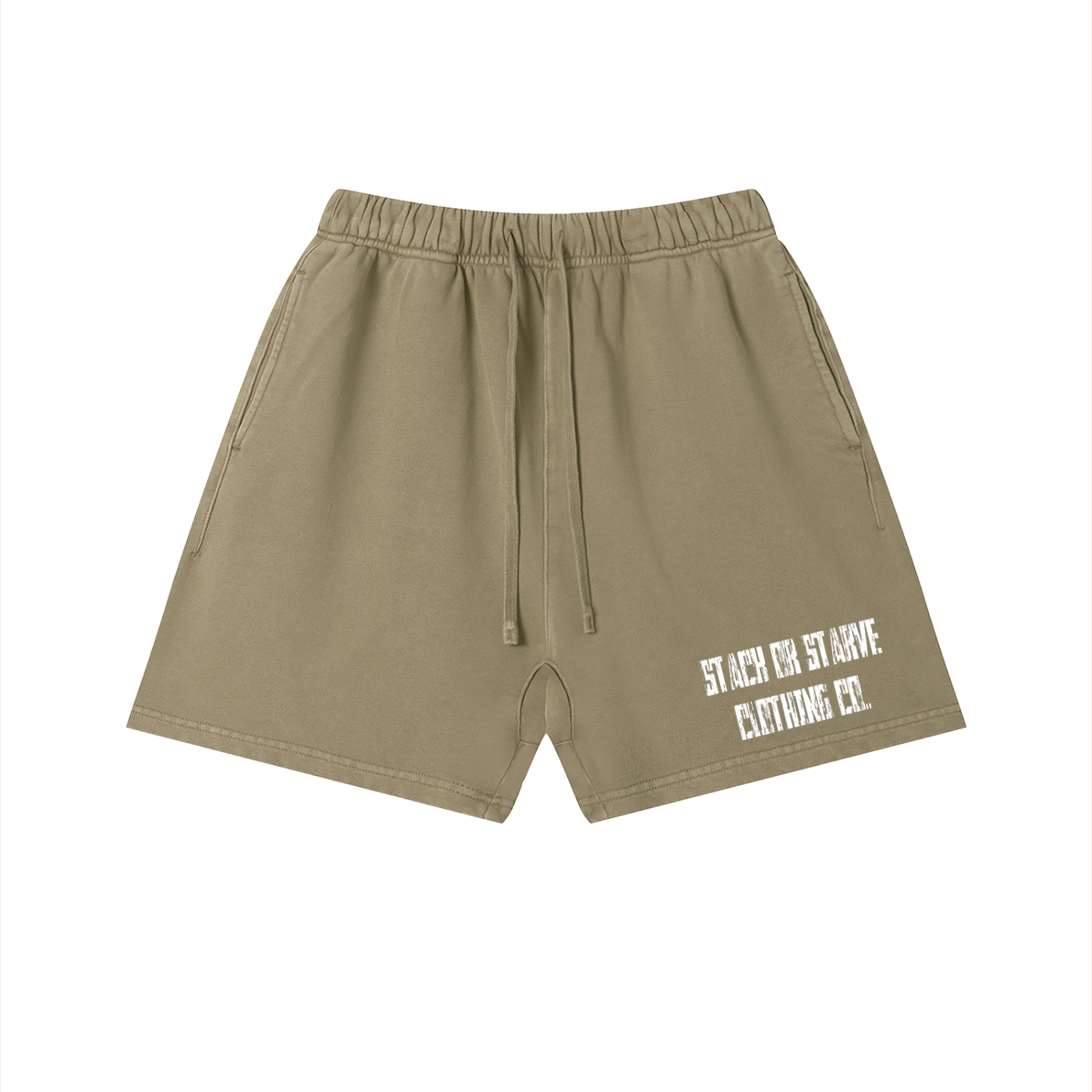 Stack or starve distressed  Vintage Wash Cotton Shorts