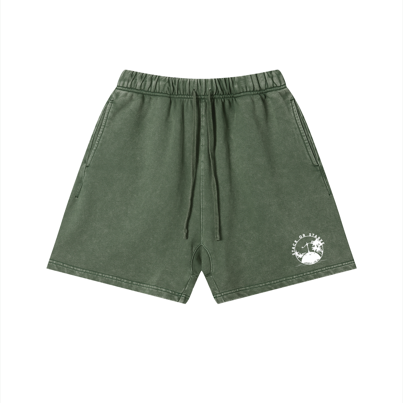 Stack Or Starve Unisex Vintage Wash Cotton Shorts