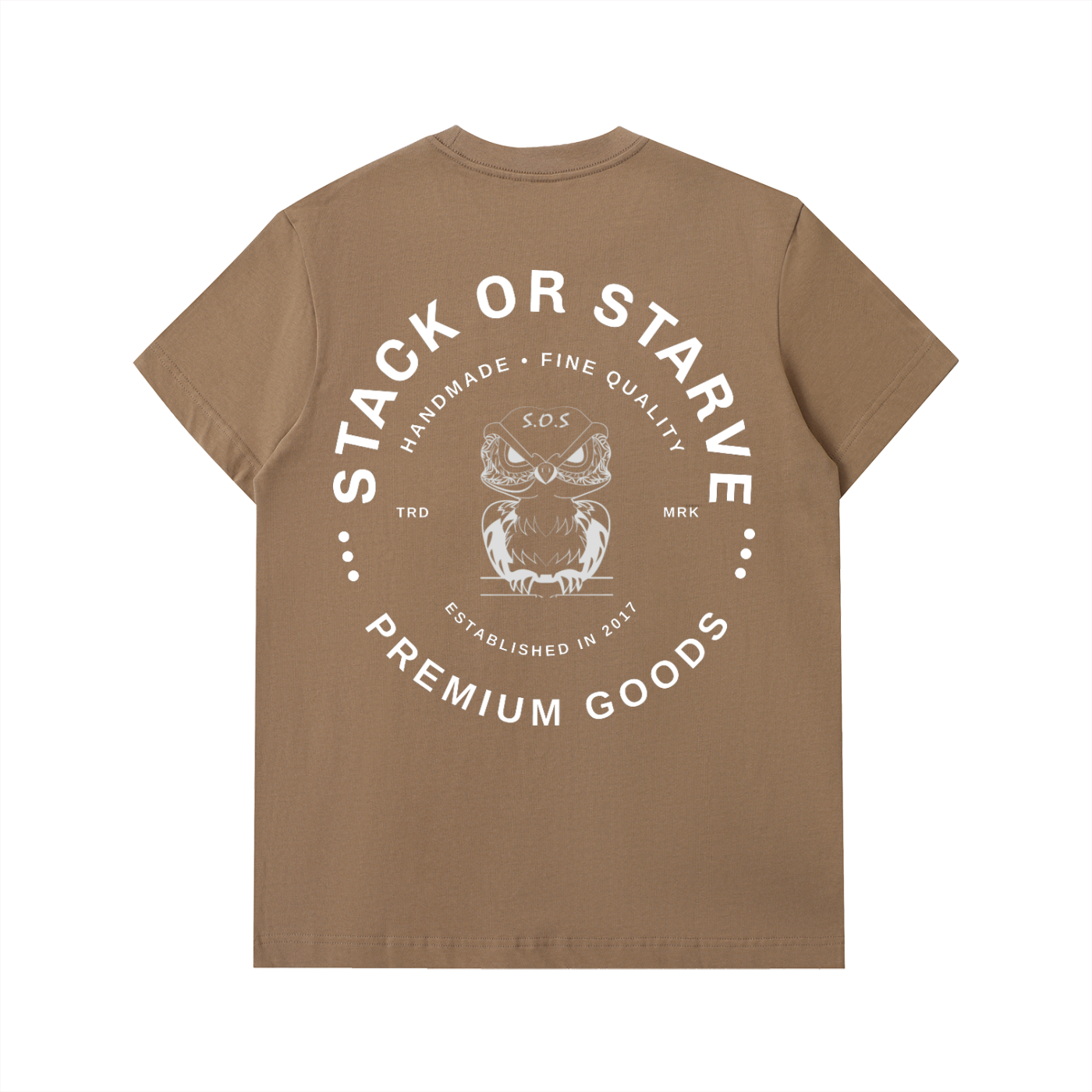 Stack or Starve “Premium Goods” Owl Logo Tee
