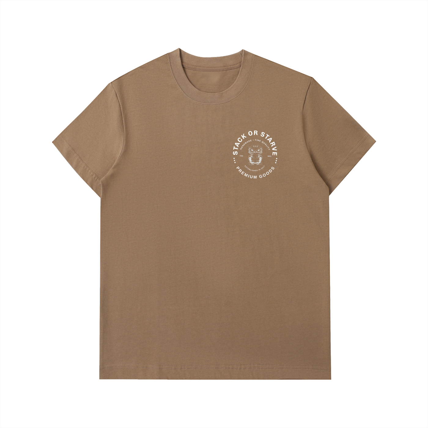 Stack or Starve “Premium Goods” Owl Logo Tee