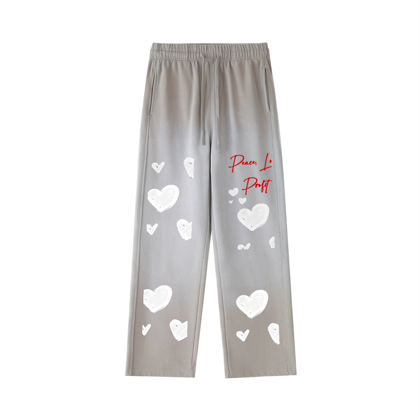 Vintage Washed Gradient Straight-Leg Sweatpants