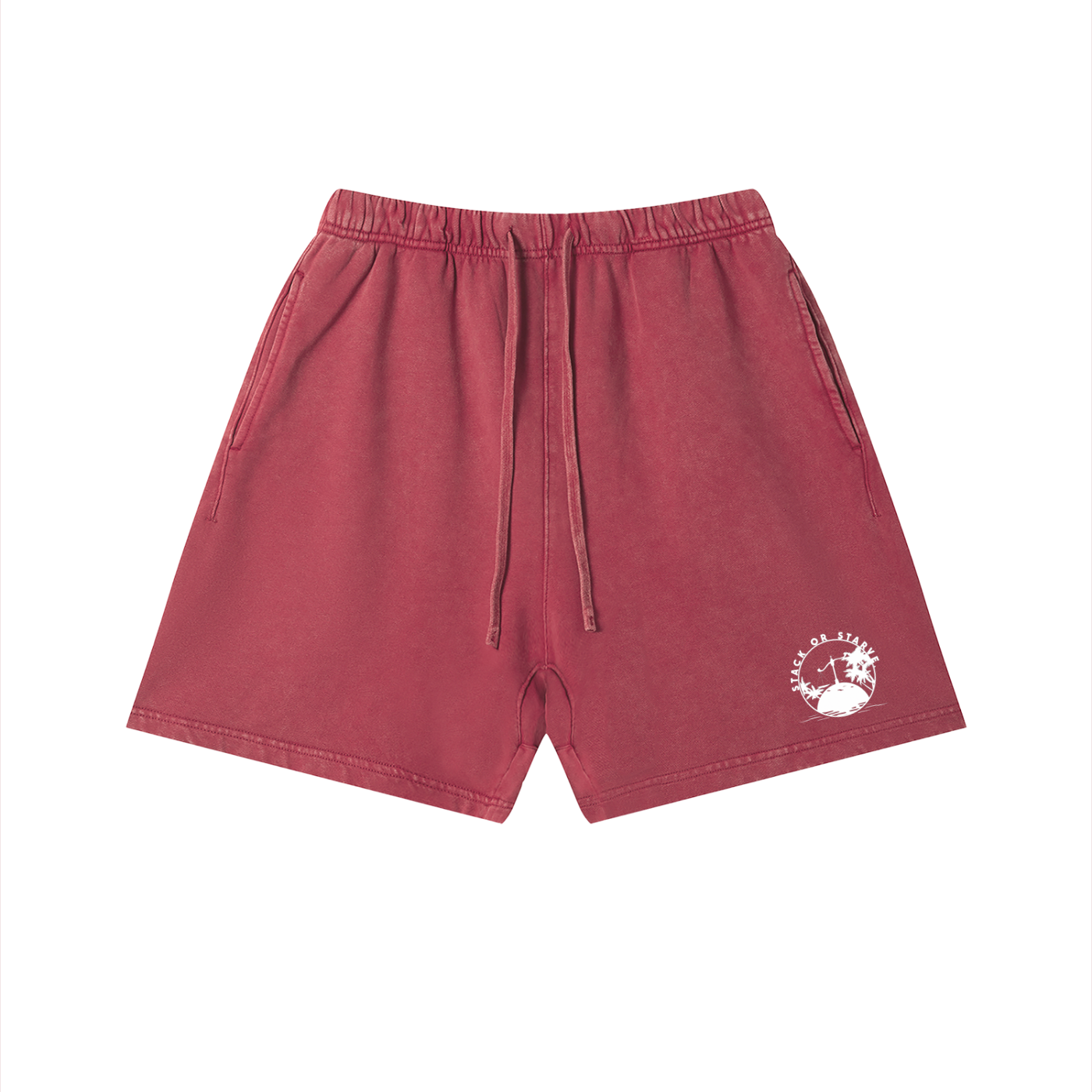 Stack Or Starve Unisex Vintage Wash Cotton Shorts