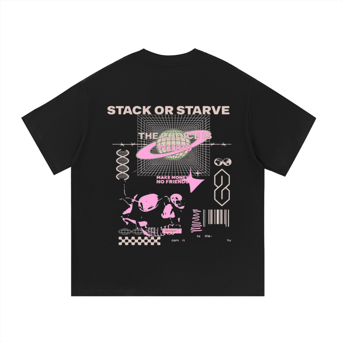 Stack Or Starve “Owl” Essential Cotton T-Shirt
