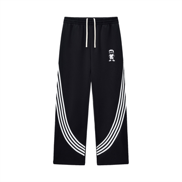 Curved Stripe Straight Sweatpants