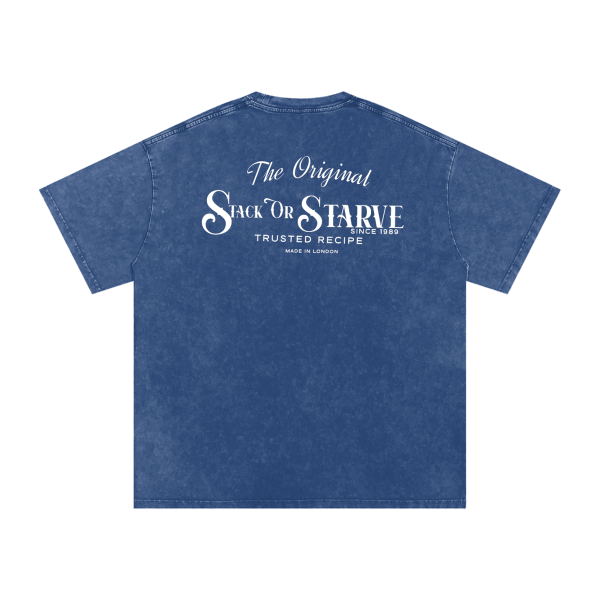 Stack Or Starve “Bones”Acid Wash Oversize T-Shirt - 250 GSM