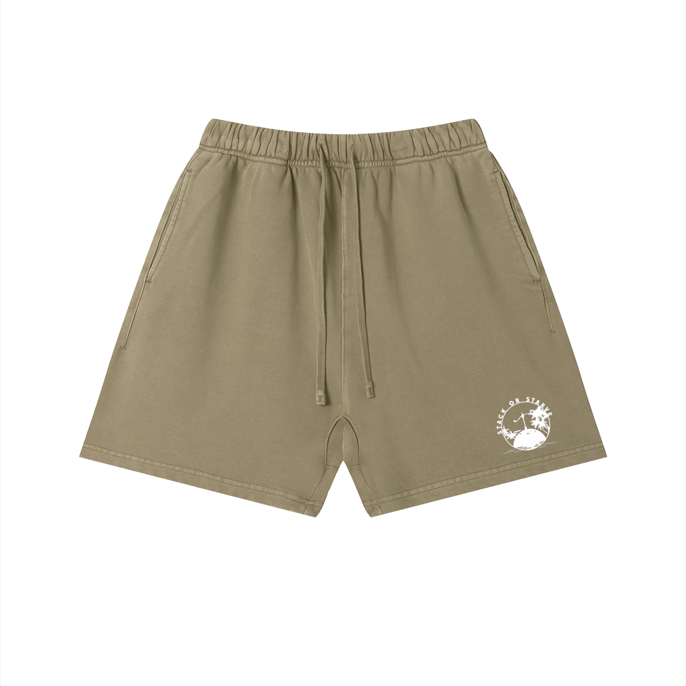 Stack Or Starve Unisex Vintage Wash Cotton Shorts