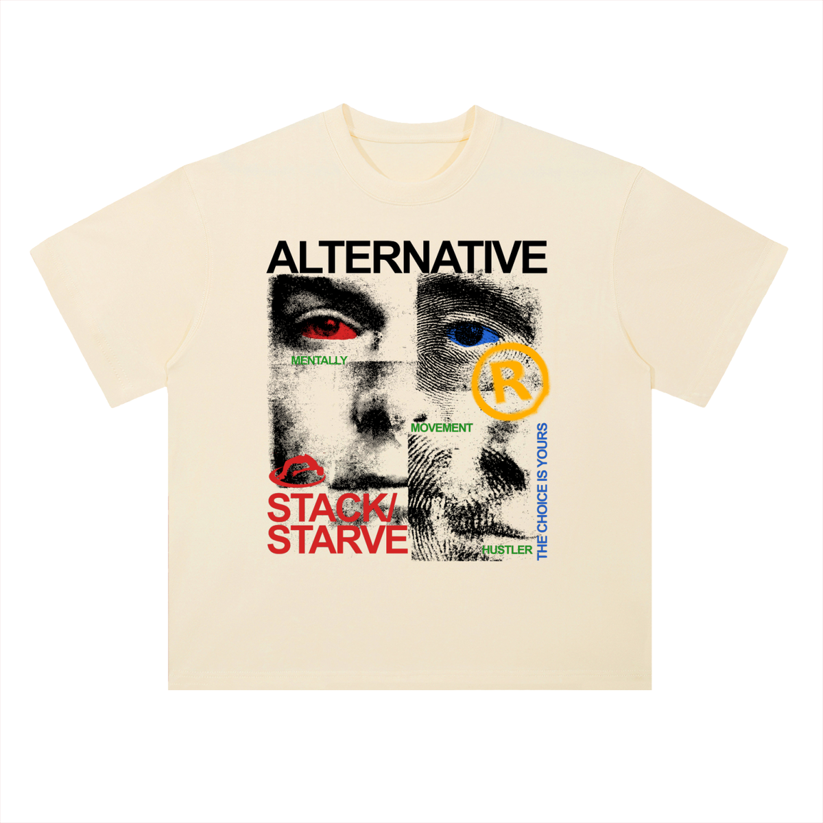Stack Or Starve “Alternative” Heavyweight Drop Shoulder Cotton T-Shirt