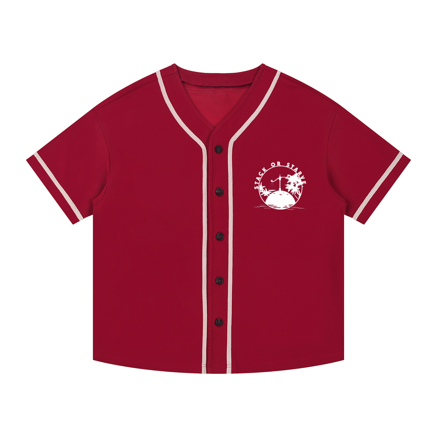 Stack or Starve Baseball Jersey – Island Logo