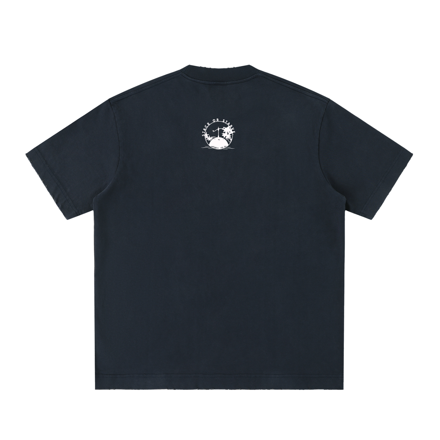 Stack or Starve Disorder Heavyweight Vintage Washed Frayed T-Shirt