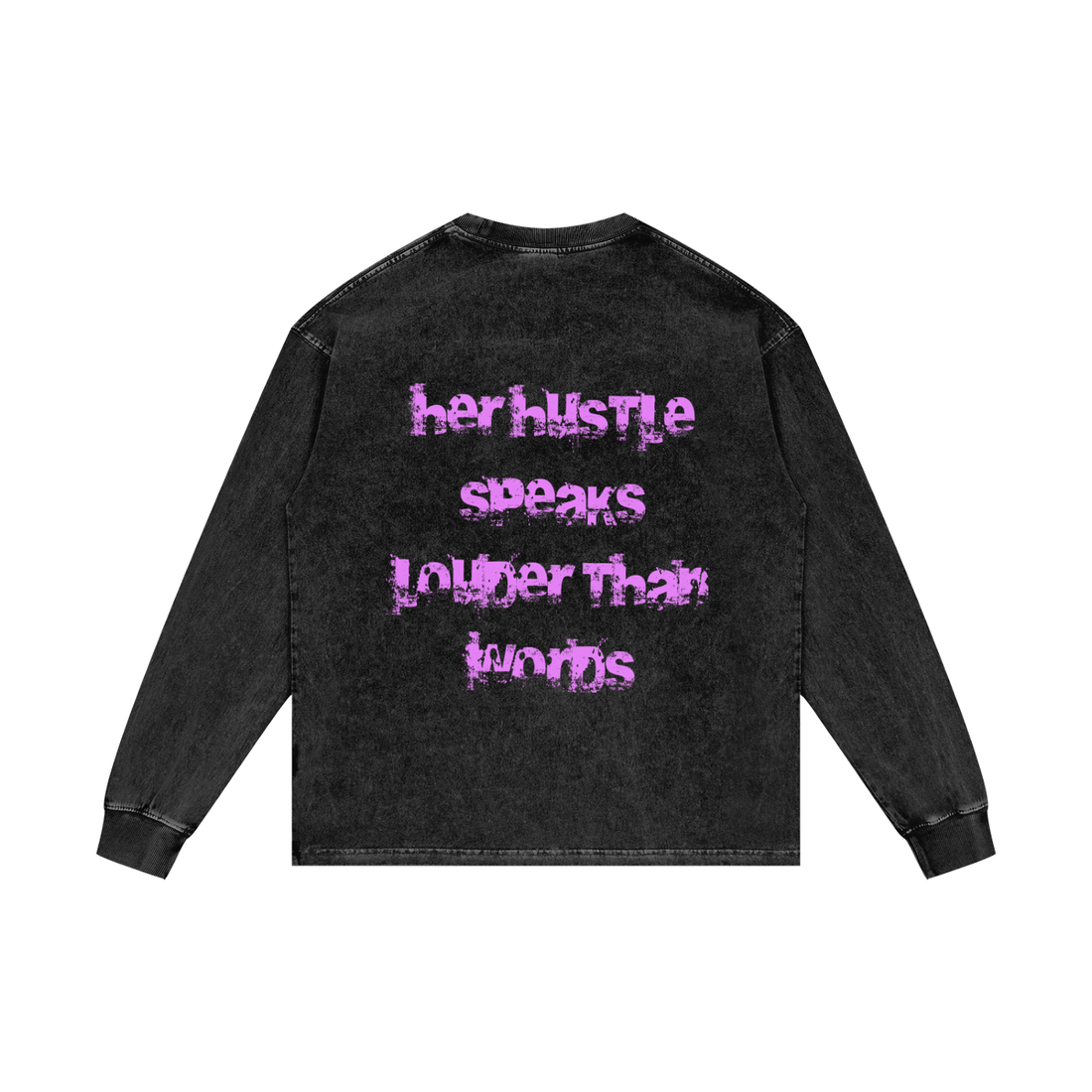 Acid Wash Oversize Long Sleeve T-Shirt