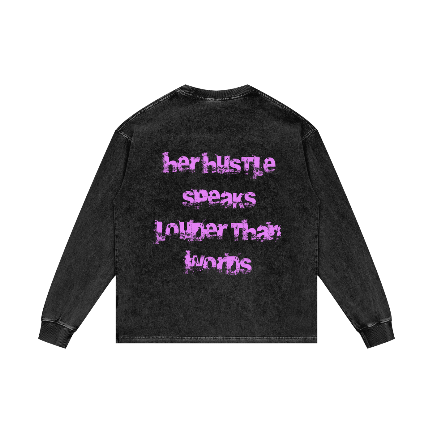 Acid Wash Oversize Long Sleeve T-Shirt
