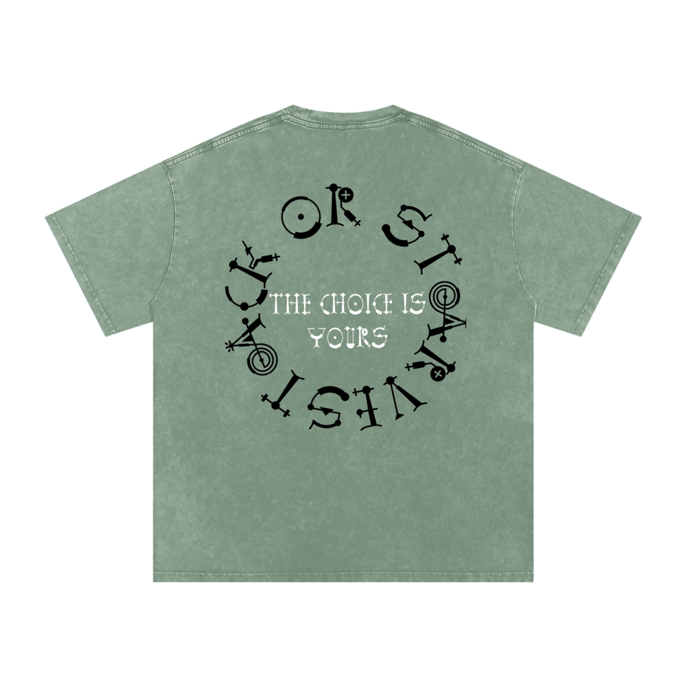 Stack or Starve “No Grey Area” Skeleton War Graphic Tee