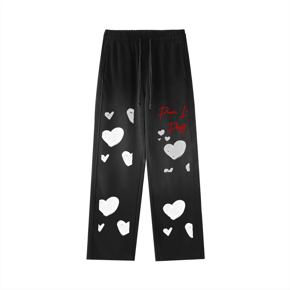 Vintage Washed Gradient Straight-Leg Sweatpants