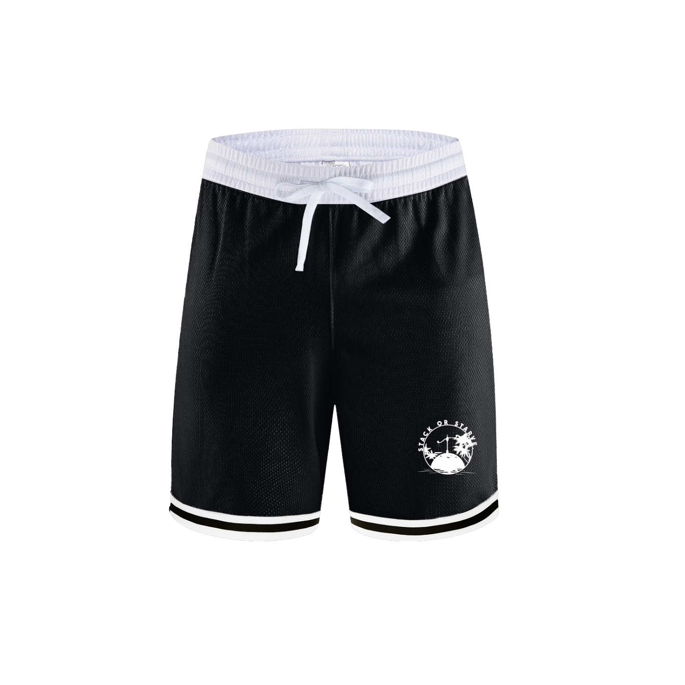 Stack Or Starve Classic Stripe Trim Basketball Shorts