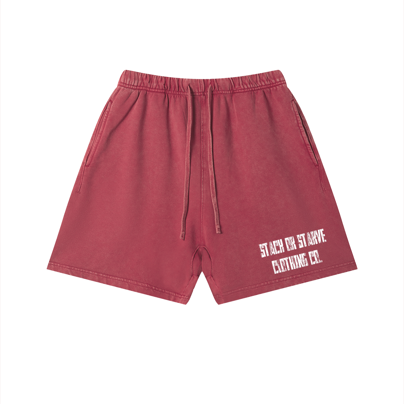 Stack or starve distressed  Vintage Wash Cotton Shorts