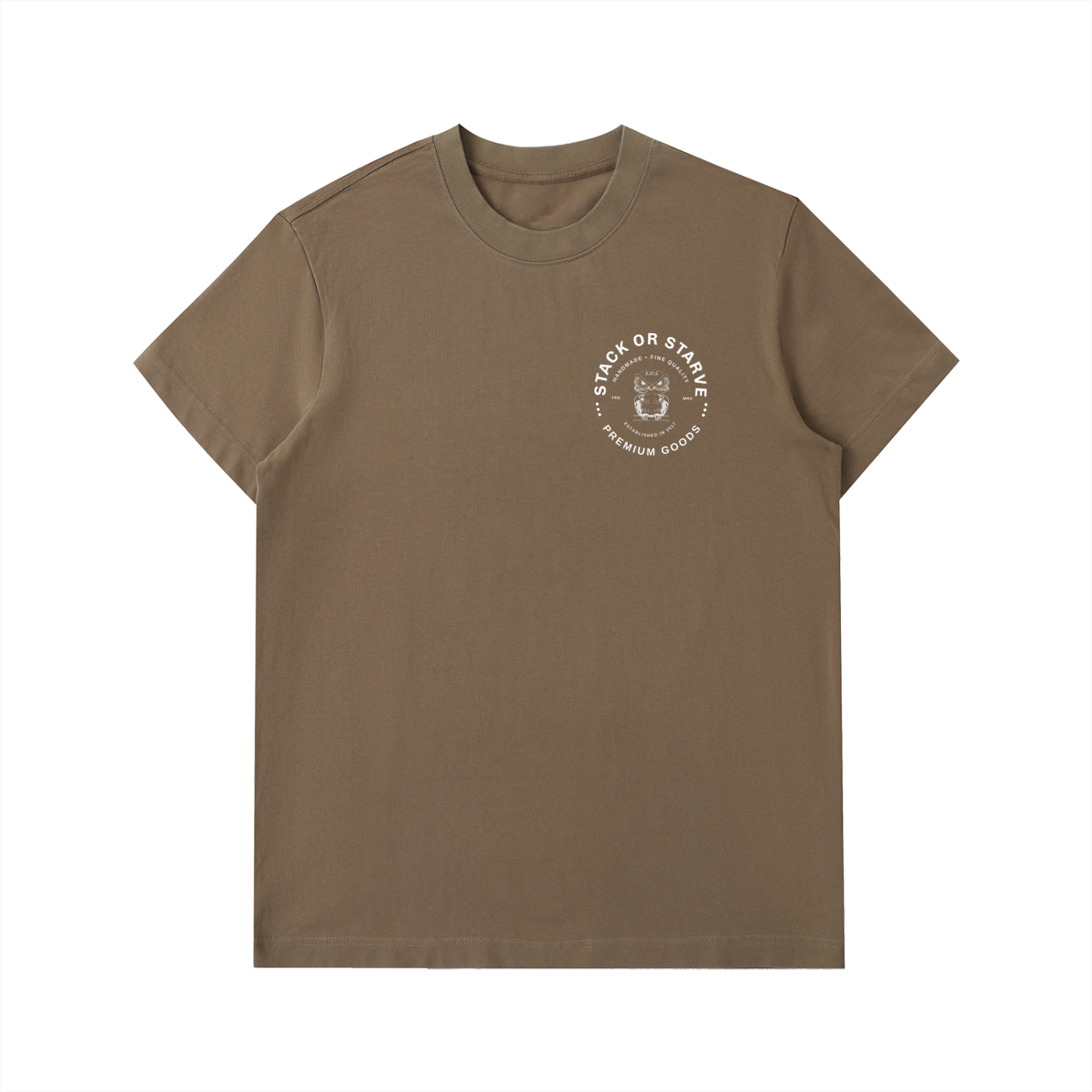Stack or Starve “Premium Goods” Owl Logo Tee