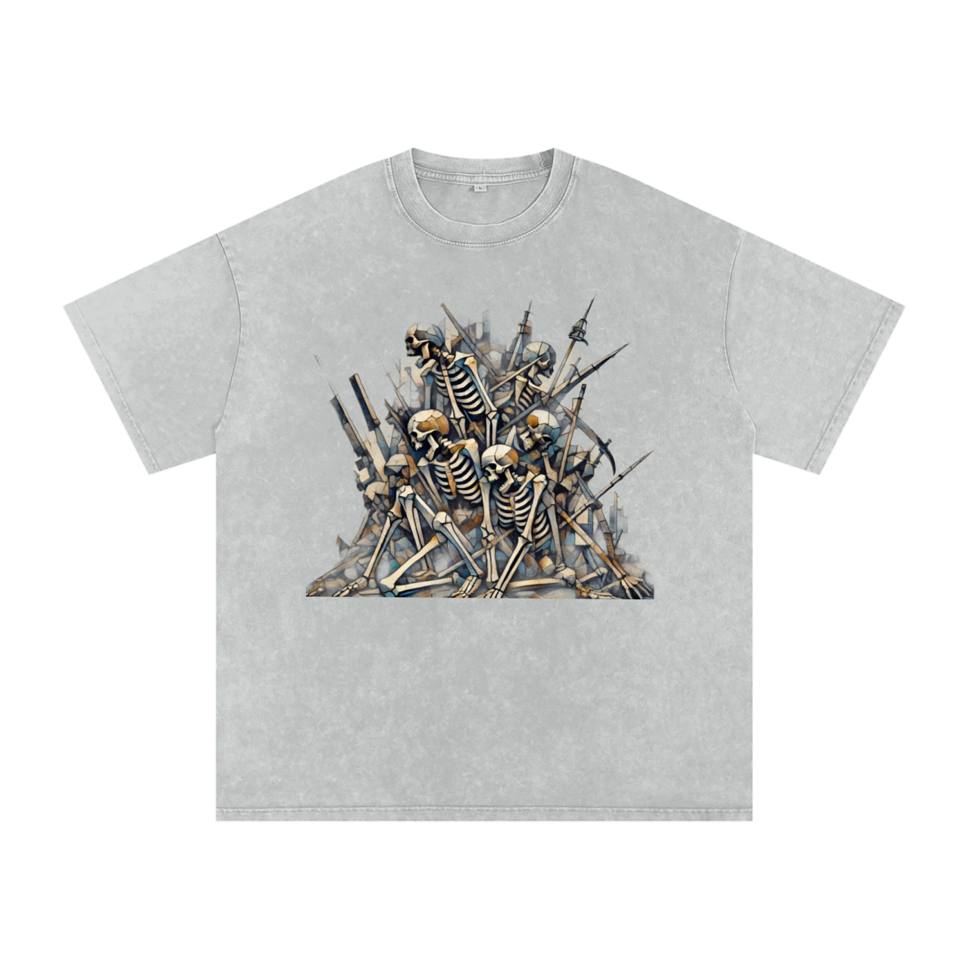 Stack or Starve “No Grey Area” Skeleton War Graphic Tee