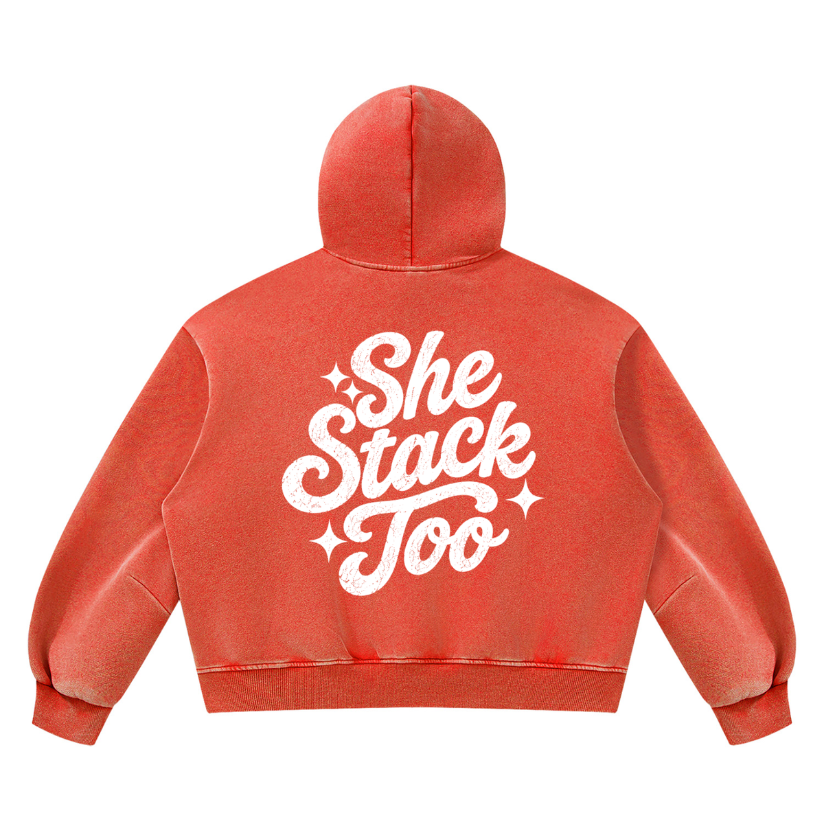 SS2 bubble gum Vintage Wash Boxy Fleece Hoodie