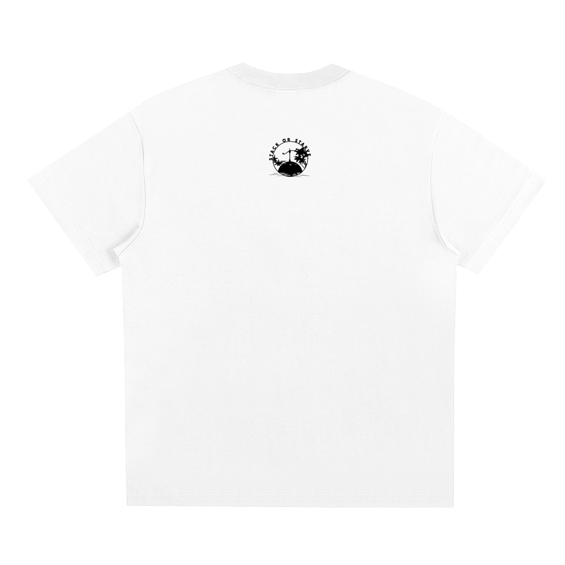 Stack or Starve No Grey Area  Tee (wht/blk/rd)