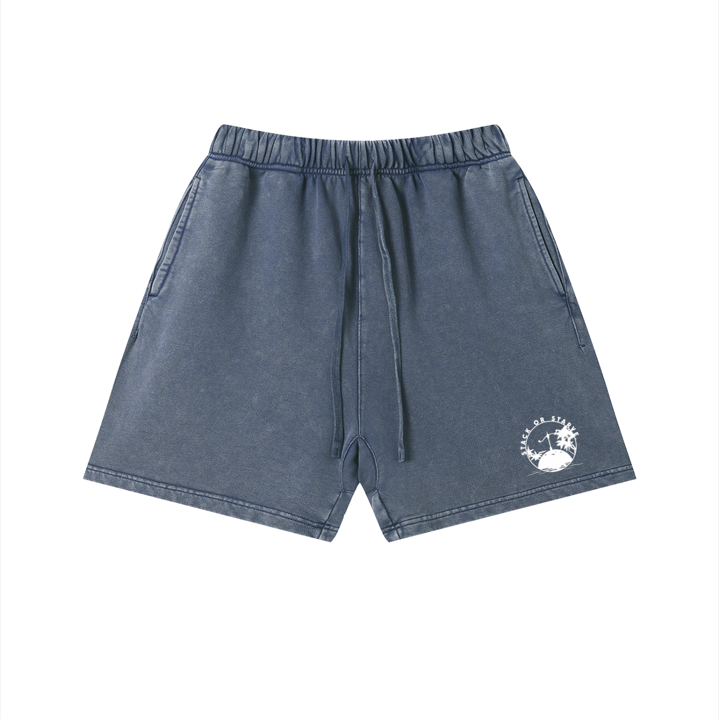 Stack Or Starve Unisex Vintage Wash Cotton Shorts