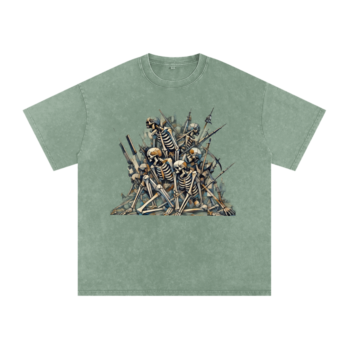 Stack or Starve “No Grey Area” Skeleton War Graphic Tee