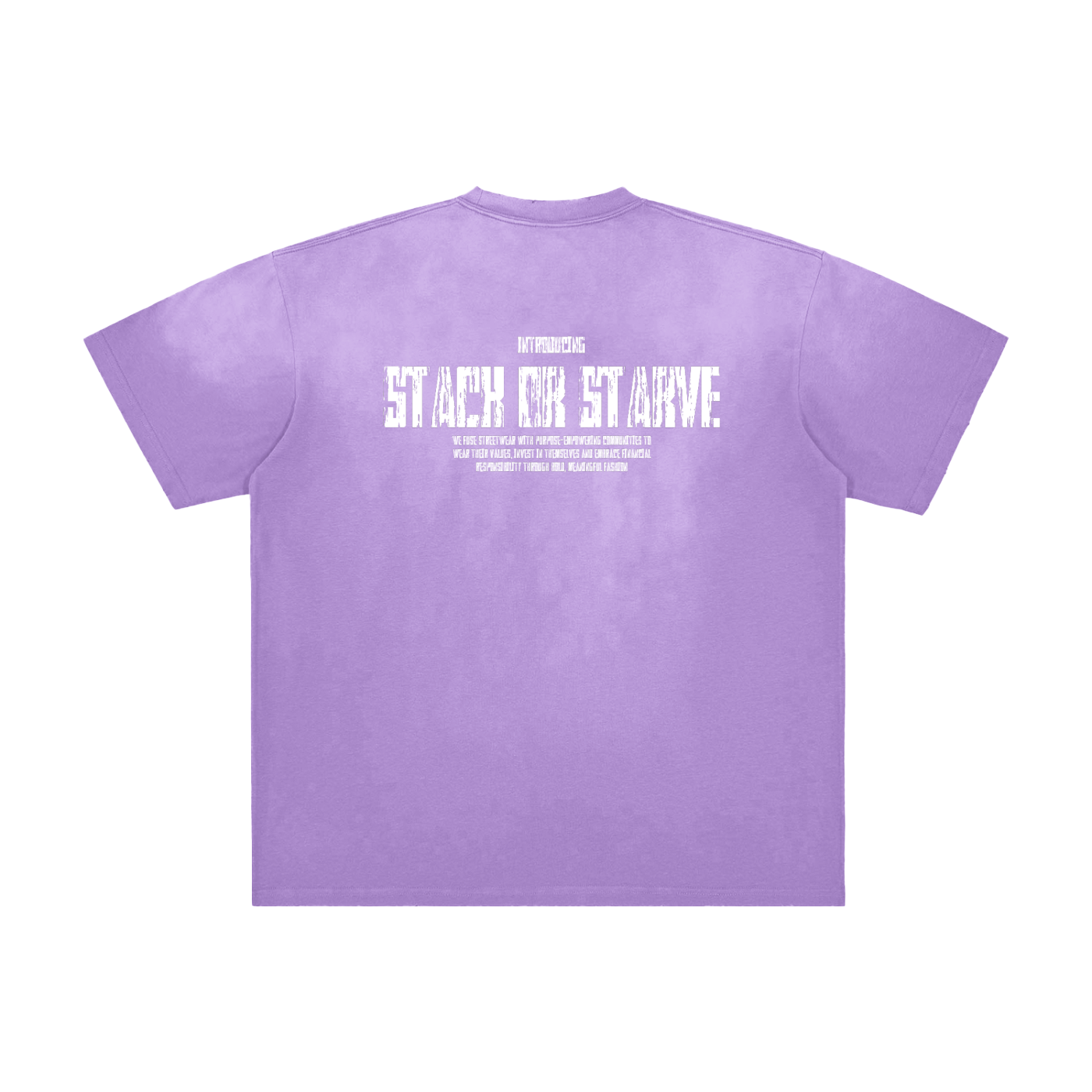 Stack Or Starve SOS Vintage Washed Frayed T-Shirt