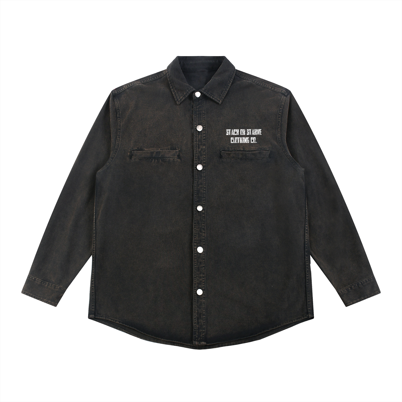 Stack Or Starve Denim Vintage Washed Heavyweight Jacket