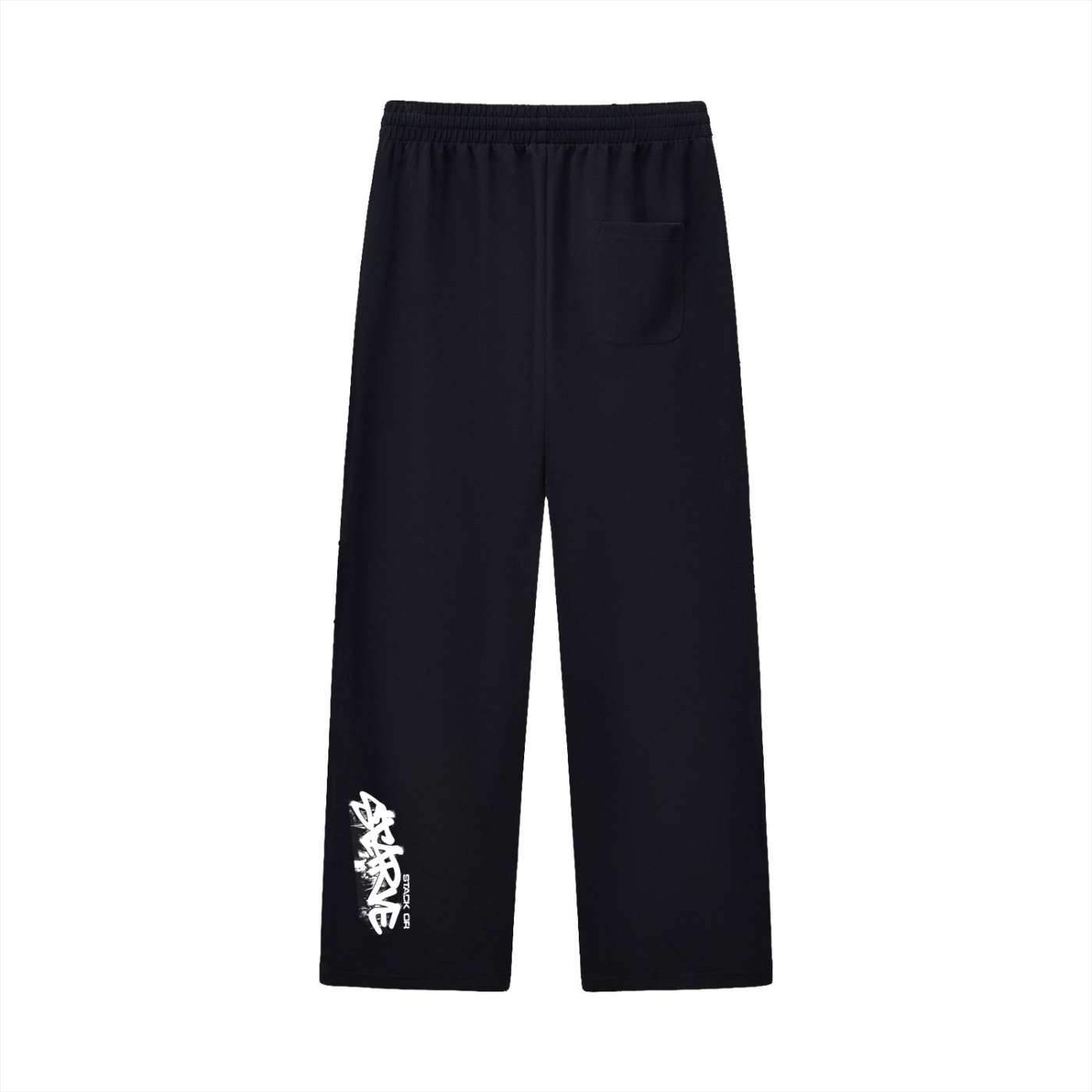 Curved Stripe Straight Sweatpants