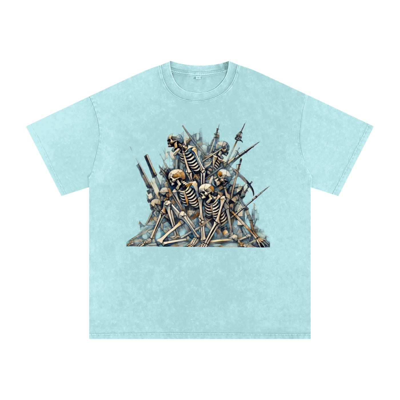 Stack or Starve “No Grey Area” Skeleton War Graphic Tee