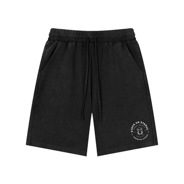 Stack Or Starve Mineral Wash Waffle Knit Shorts