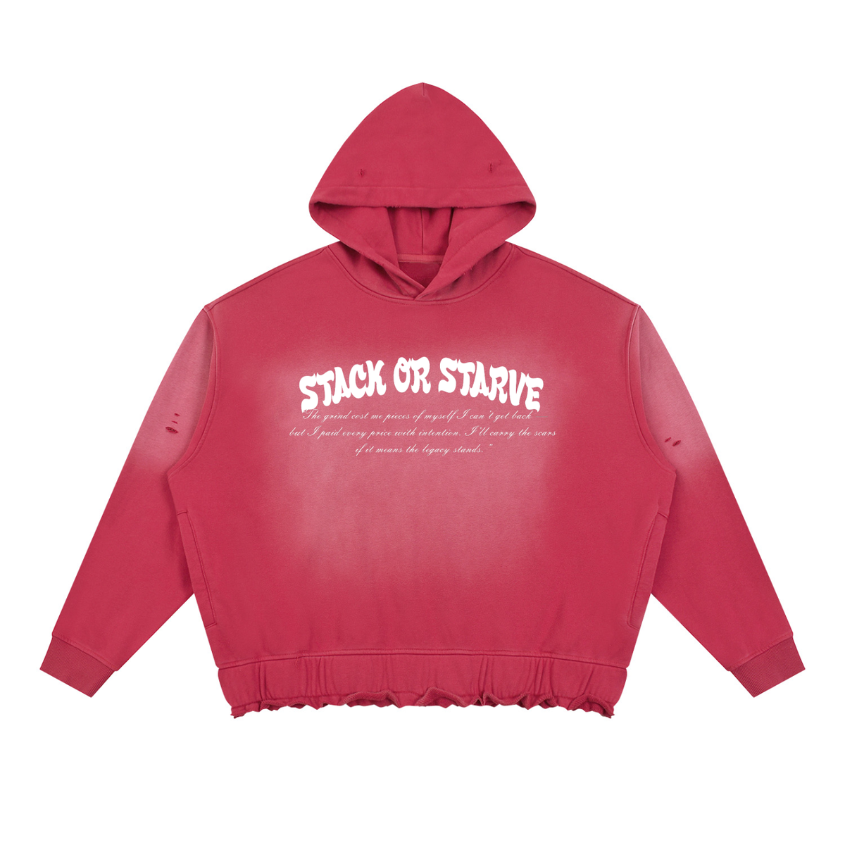 Scribe Unisex Sunfade Ripped Boxy Hoodie