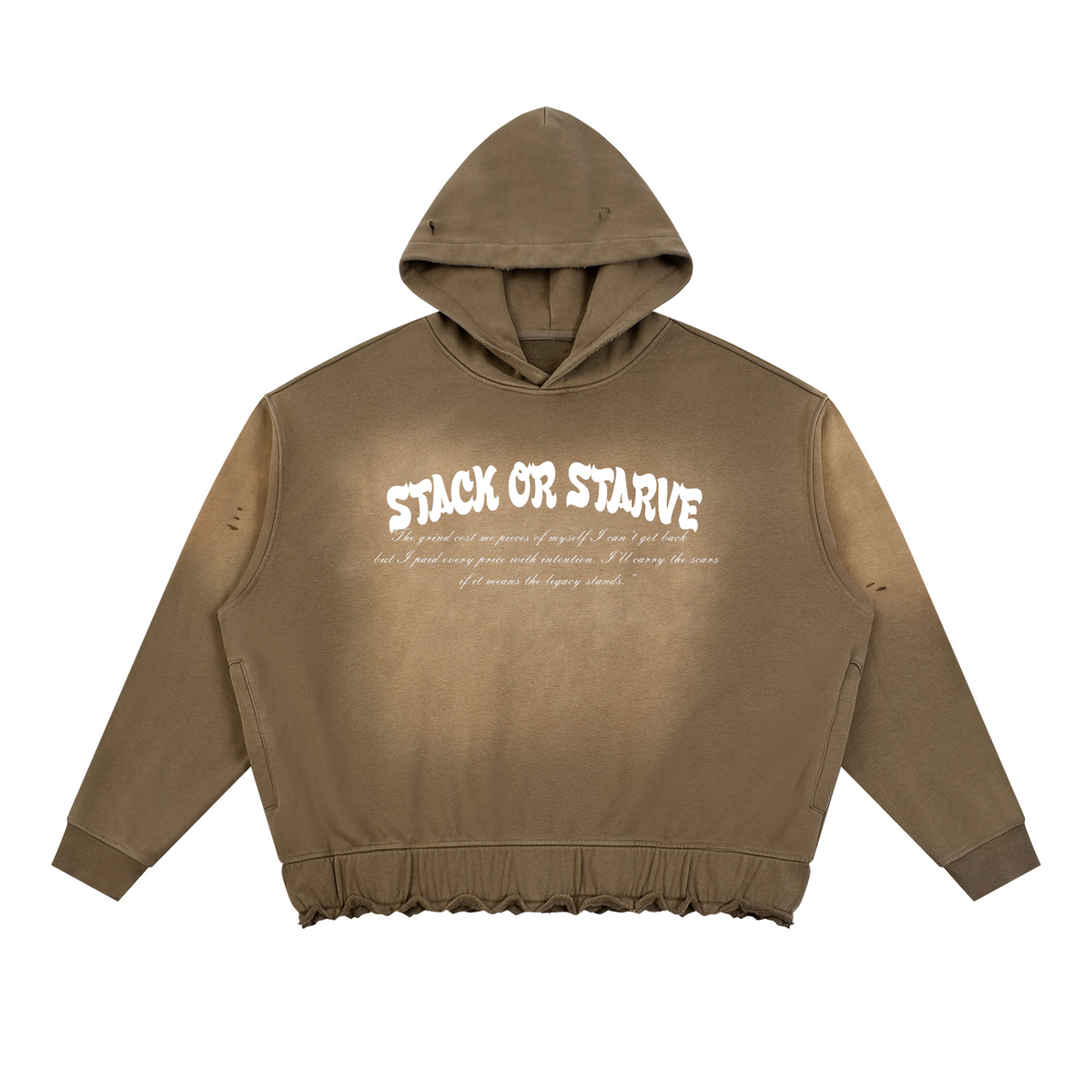 Scribe Unisex Sunfade Ripped Boxy Hoodie