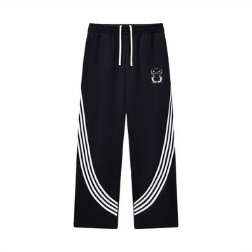 Curved Stripe Straight Sweatpants